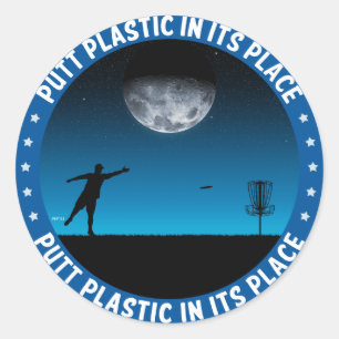 Putt-plast i Ställe #8 Runt Klistermärke