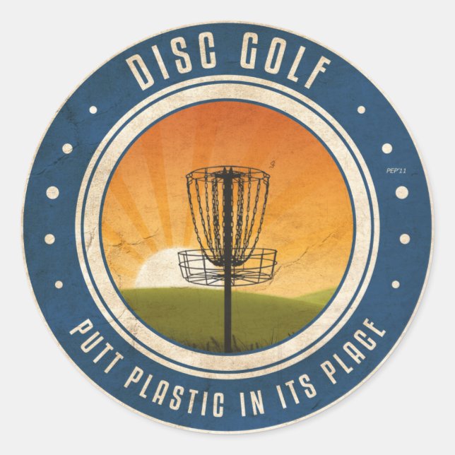 Putt-plast i Ställe Runt Klistermärke (Framsida)