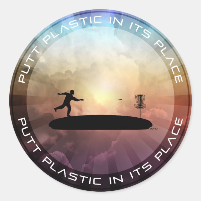 Putt-plast i Ställe Runt Klistermärke (Framsida)