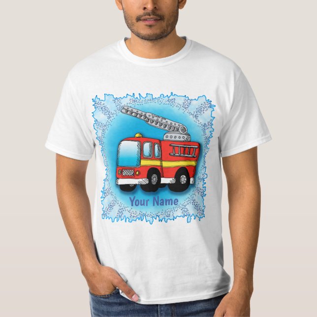 Putt Putt brandbil  T Shirt (Framsida)