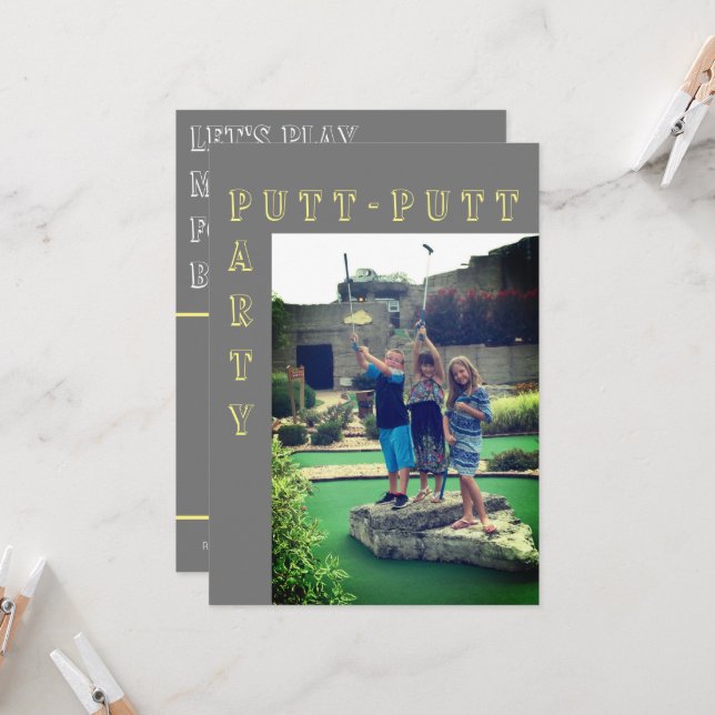 Putt-Putt Minigolf Inbjudan (Fram/Back In Situ)