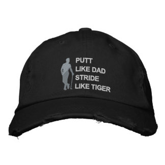Putt som Pappa Stride som tiger Modern Golf Broderad Keps