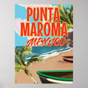 Putta Maroma Beach Mexico-reseaffisch Poster