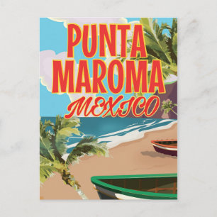 Putta Maroma Beach Mexico-reseaffisch Vykort