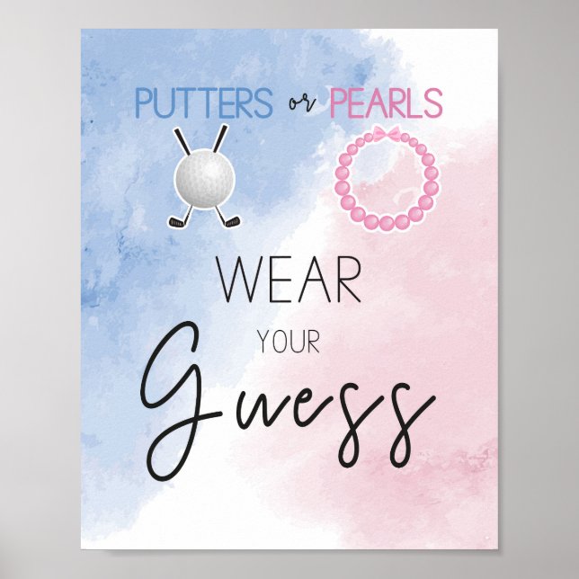 Putters eller Pearls-bära din gissningsskylt Poster (Framsidan)