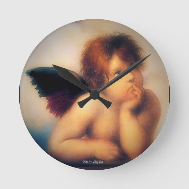 Putti Angel Rund Klocka (Framsida)