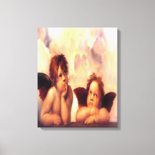 Putti Pair of Änglar Canvastryck (Framsida)