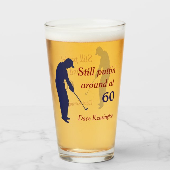 Puttin omkring på födelsedag 60 glaskopp (Framsida fylld)