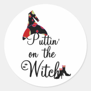 Puttin på Witch Runt Klistermärke