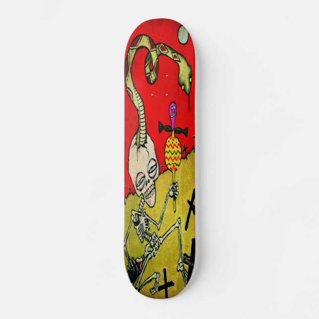 "Puttin voodooen på Monroe" Skateboard (Framsida)