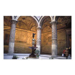 Putto-kopia med Dolphin av Andrea del Fototryck