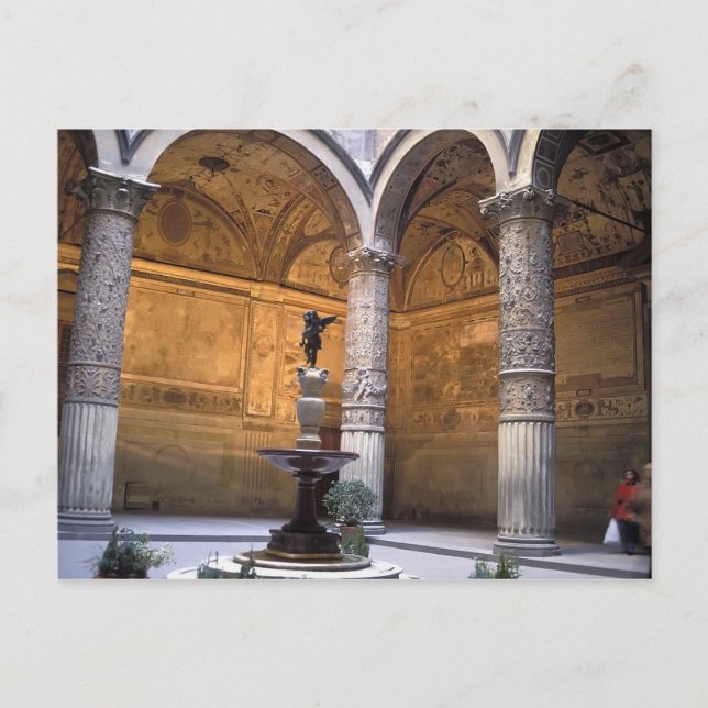 Putto med delfinkopia av Andrea del Vykort (Framsida)