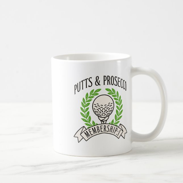 Putts Och Prosecco Dam-Golfskjorta För Damer Som  Kaffemugg (Höger)