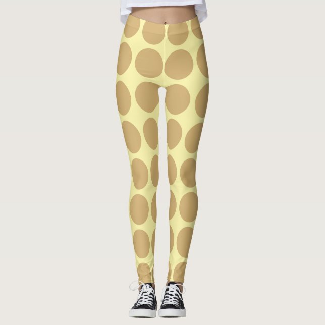 Putty Cream Neutralt Dots Leggings (Framsida)