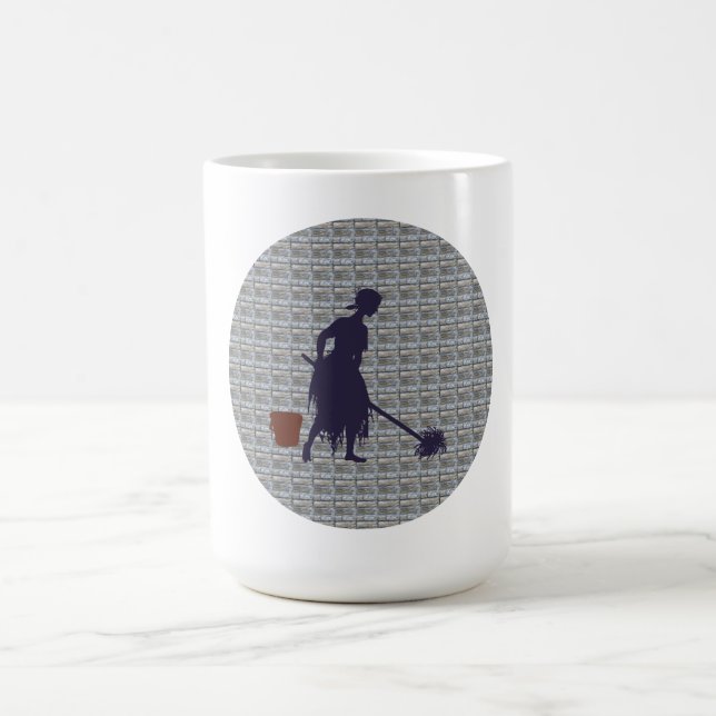 Putzfrau Aschenputtel charwoman Cinderella Kaffemugg (Center)