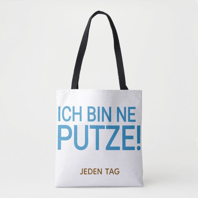 Putzfrau Spruch funny putzen Tygkasse (Framsida)