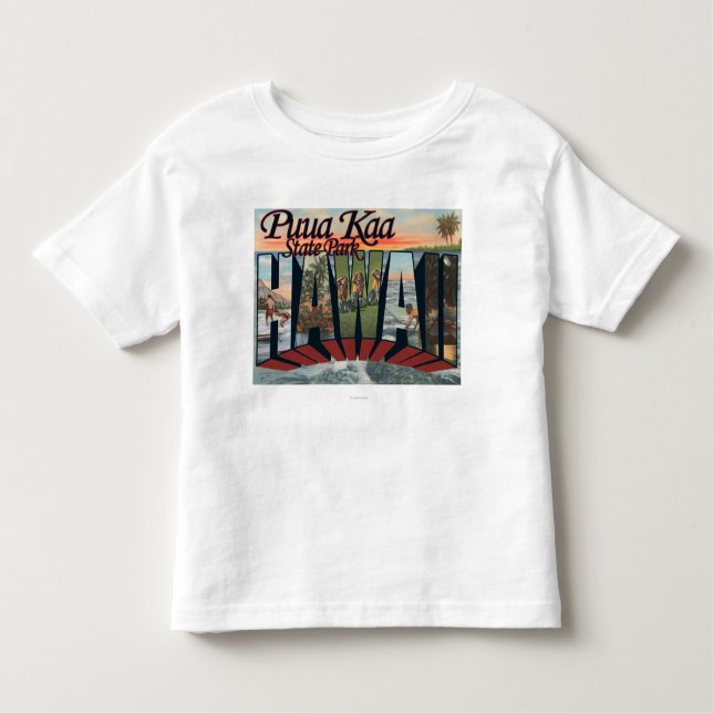 Puua Kaa delstatspark, Hawaii - stor brevplats T Shirt (Framsida)