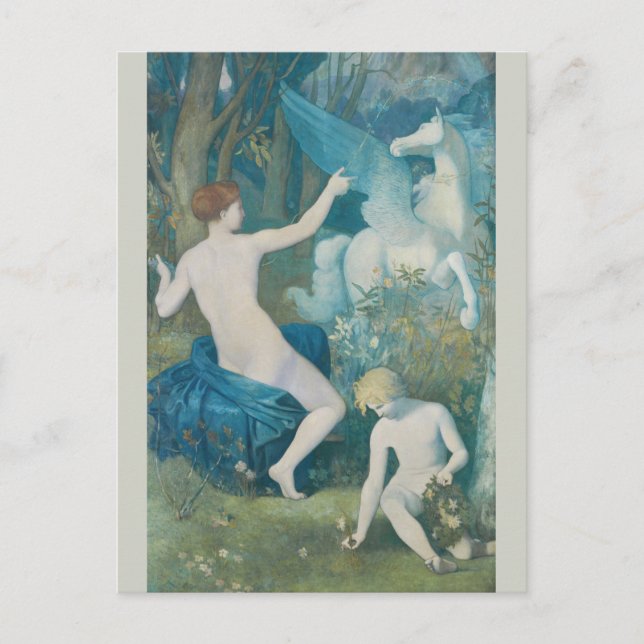 Puvis de Chavannes Fantasy CC0111 Dreamlike Vykort (Framsida)