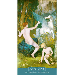Puvis de Chavannes Fantasy Pegasus CC0036 Poster