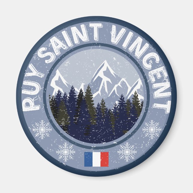 Puy Saint Vincent Station de ski Magnet (Framsidan)