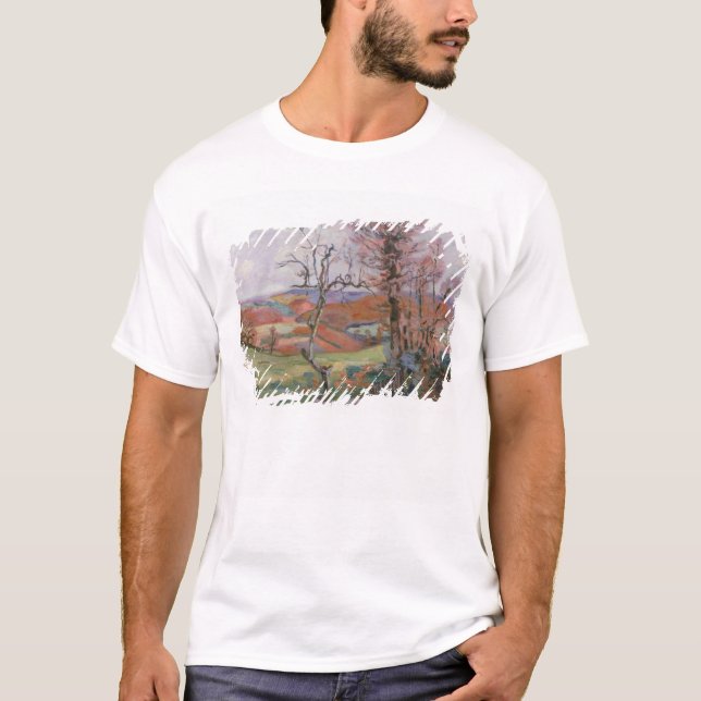 Puyen Barion på Crozant, Brittany (olja på kanfas Tee Shirt (Framsida)
