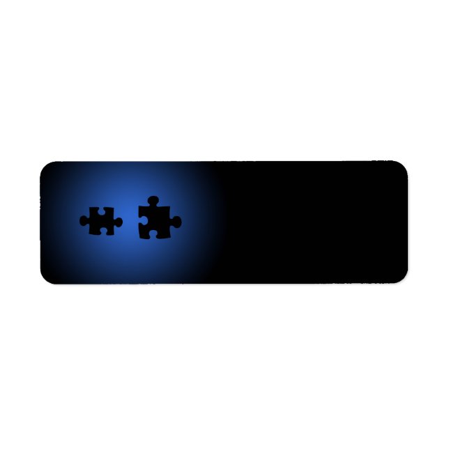 Puzzle649 PUZZLE DELAR  BLUES DIGITAL WALL Returadress Etikett (Framsidan)