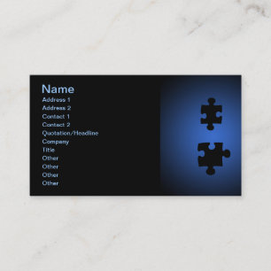 Puzzle649 PUZZLE DELAR  BLUES DIGITAL WALL Visitkort