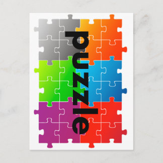 puzzle パズル vykort