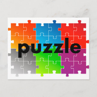 puzzle パズル vykort