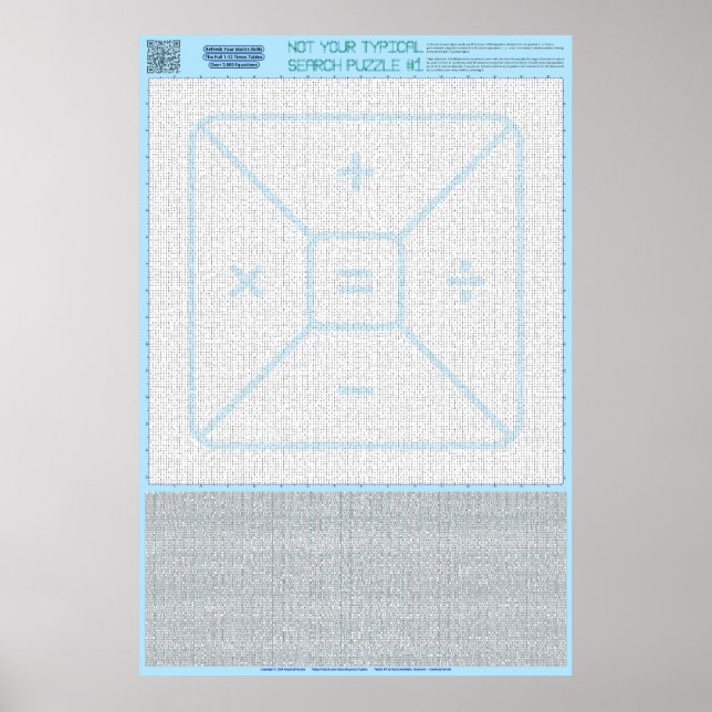 PUZZLE #1: Matematikekvationer - standard Poster (Framsidan)