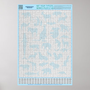 PUZZLE #6: Djurgrupper - Standard Poster