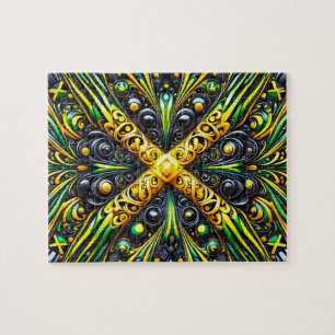 Puzzle abstrakt modern Design Jamaican Färg Pussel