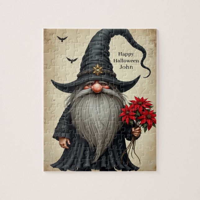 PUZZLE Anpassningsbar Halloween Trollkarl Tomte Pussel (Vertikal)