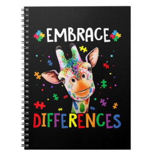 Puzzle Biet Autism Giraffe Embrace Skillnader i Anteckningsbok