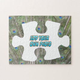 Puzzle Biet Puzzle: Peacock Feathers, lägg till bi Pussel