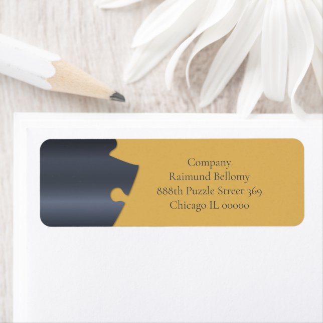 Puzzle Biet Returadress Etikett (Insitu)