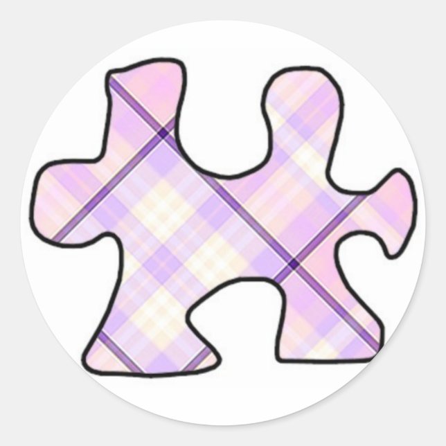 Puzzle Biet Sticker Runt Klistermärke (Framsida)