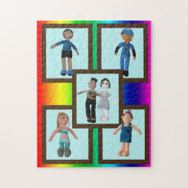 Puzzle - Boy and Girl Dolls Pussel