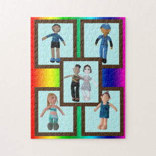 Puzzle - Boy and Girl Dolls Pussel