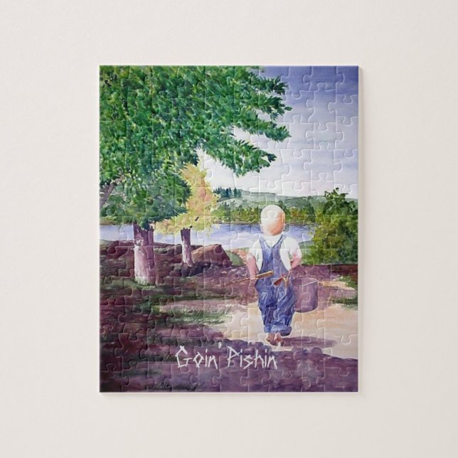 Puzzle - Boy Goin'Pishin' Pussel (Vertikal)