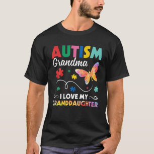 Puzzle Butterfly Autism Grandma I Kärlek My Grandd T Shirt