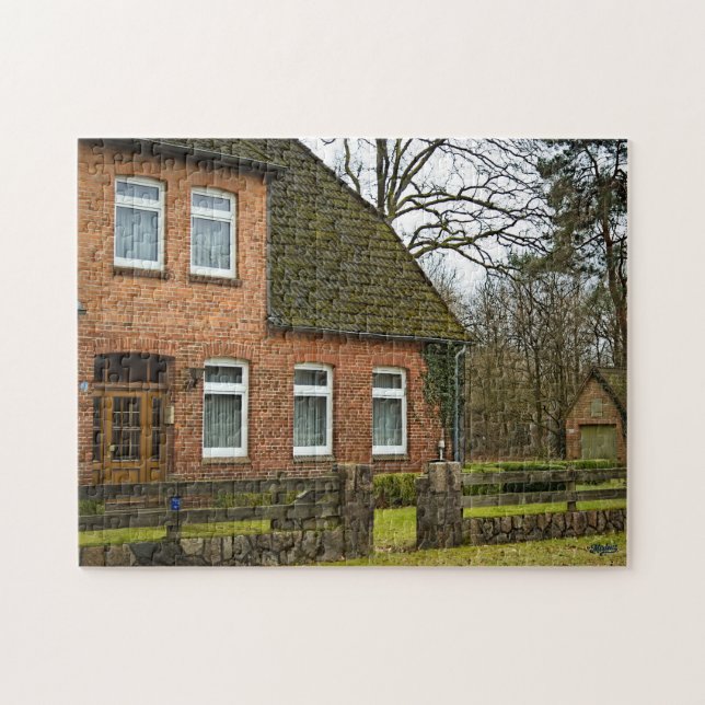 Puzzle “Casa de ladrillos en Bispingen” Pussel (Horisontell)