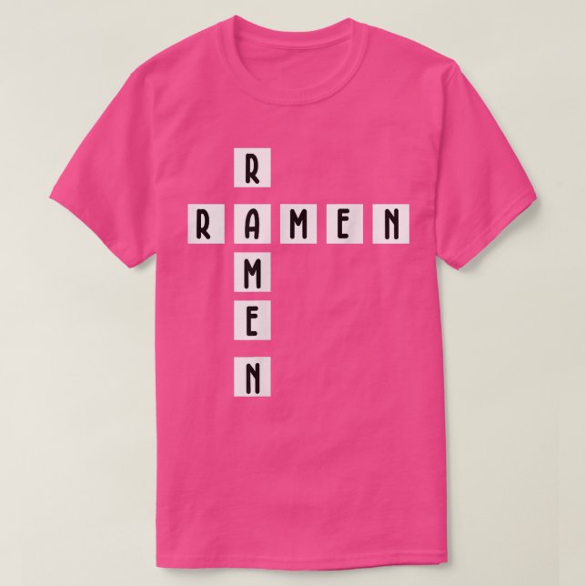 Puzzle & Crossword Funny Ramen Ramen T Shirt (Design framsida)