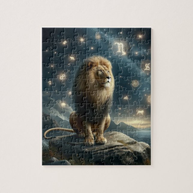 Puzzle de 110 piezas, signo zodiacal: Leo Pussel (Vertikal)