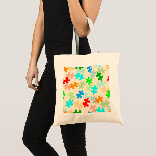 Puzzle Delar Tote Bag Tygkasse