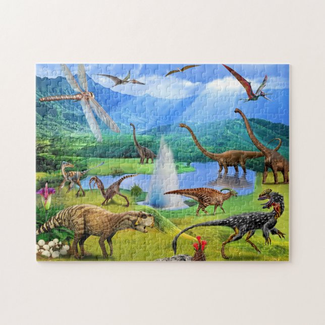 Puzzle Dinosaur Jurassic Park Djur Puzzle Dino Pussel (Horisontell)