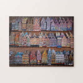Puzzle "Fachadas de Ámsterdam" Pussel
