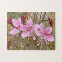 Puzzle - Fintvätt av Rosa Flowers