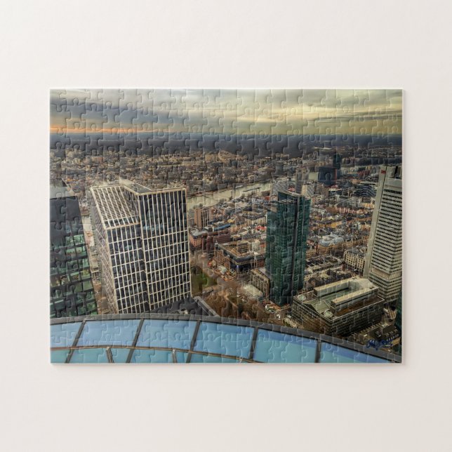Puzzle “Frankfurt desde las alturas” Pussel (Horisontell)