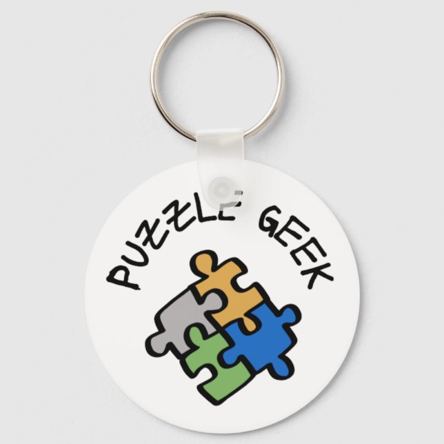 Puzzle Geek Nyckelring (Framsida)